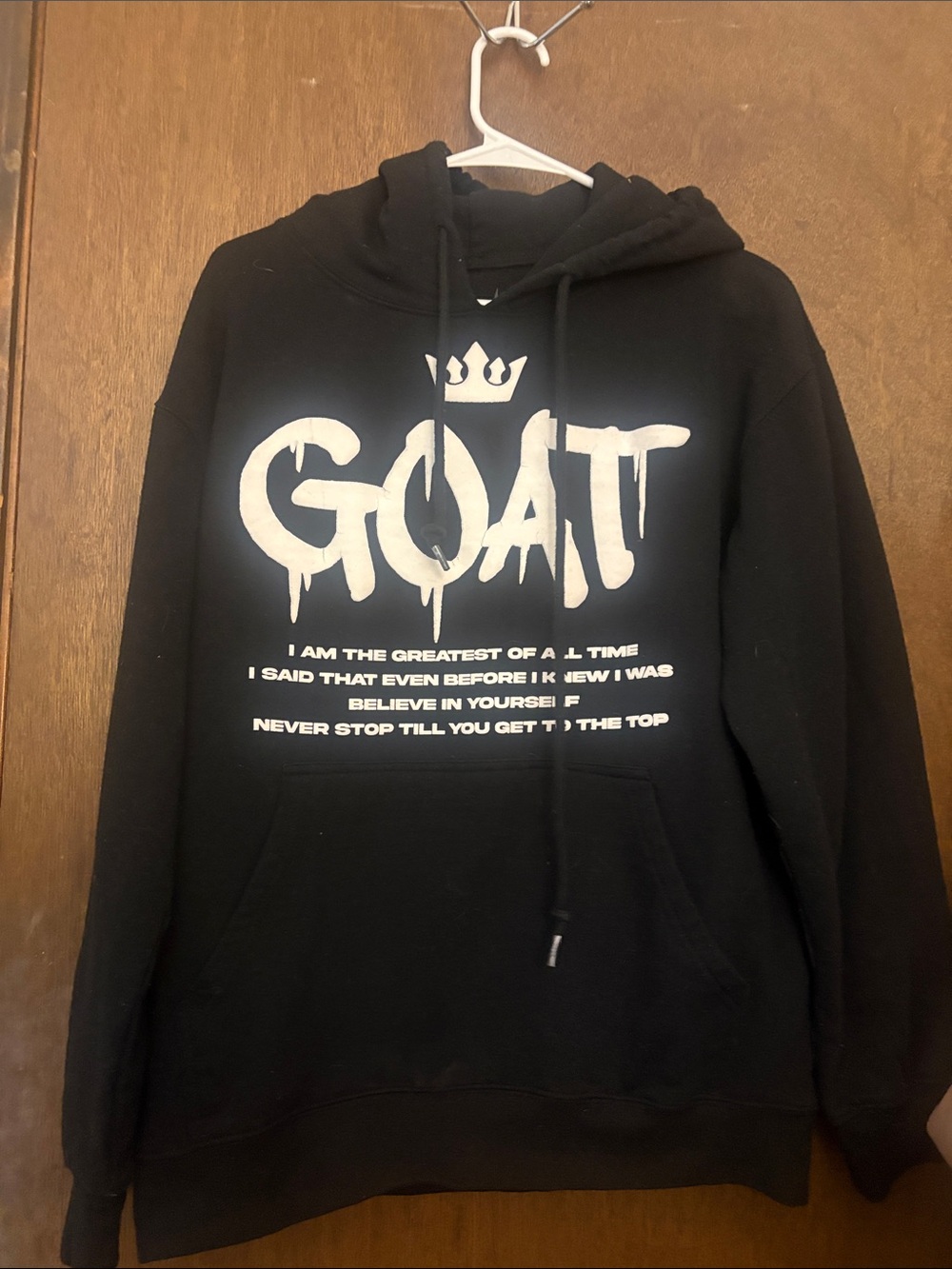 Graphic Crewneck Hoodie Sweater - Black